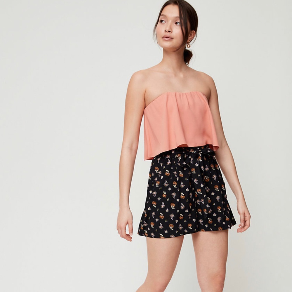 Wilfred Bonaventure Black Cropped Tube Top - Size M
